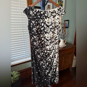 Lauren Ralph Lauren Black and White Midi Dress